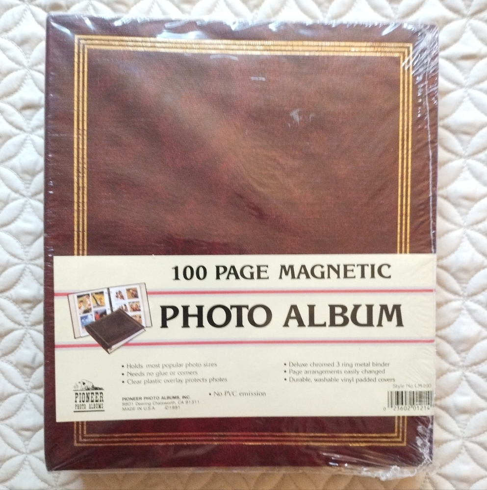 VTG Pioneer Magnetic Photo‎ Album LM-100 100 Pages Burgundy NWT Pictures